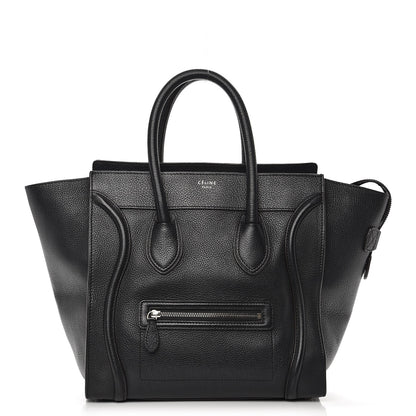 Celine Drummed Calfskin Mini Luggage Black 1 of 10