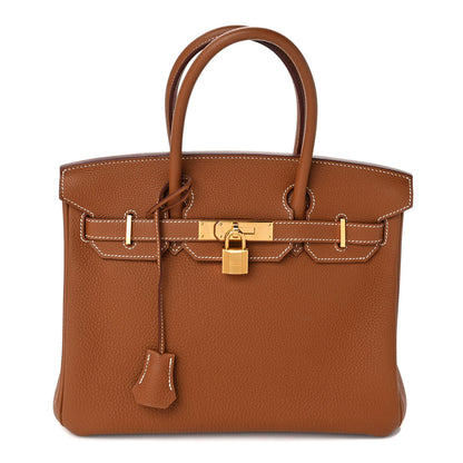 Hermes Togo Birkin 30 Gold 1 of 8