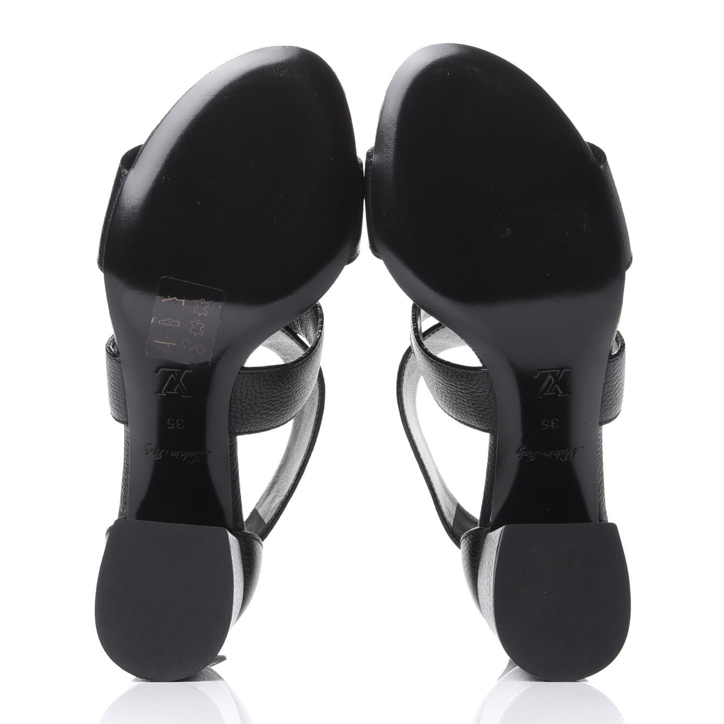 Calfskin Horizon Sandals 35 Black
