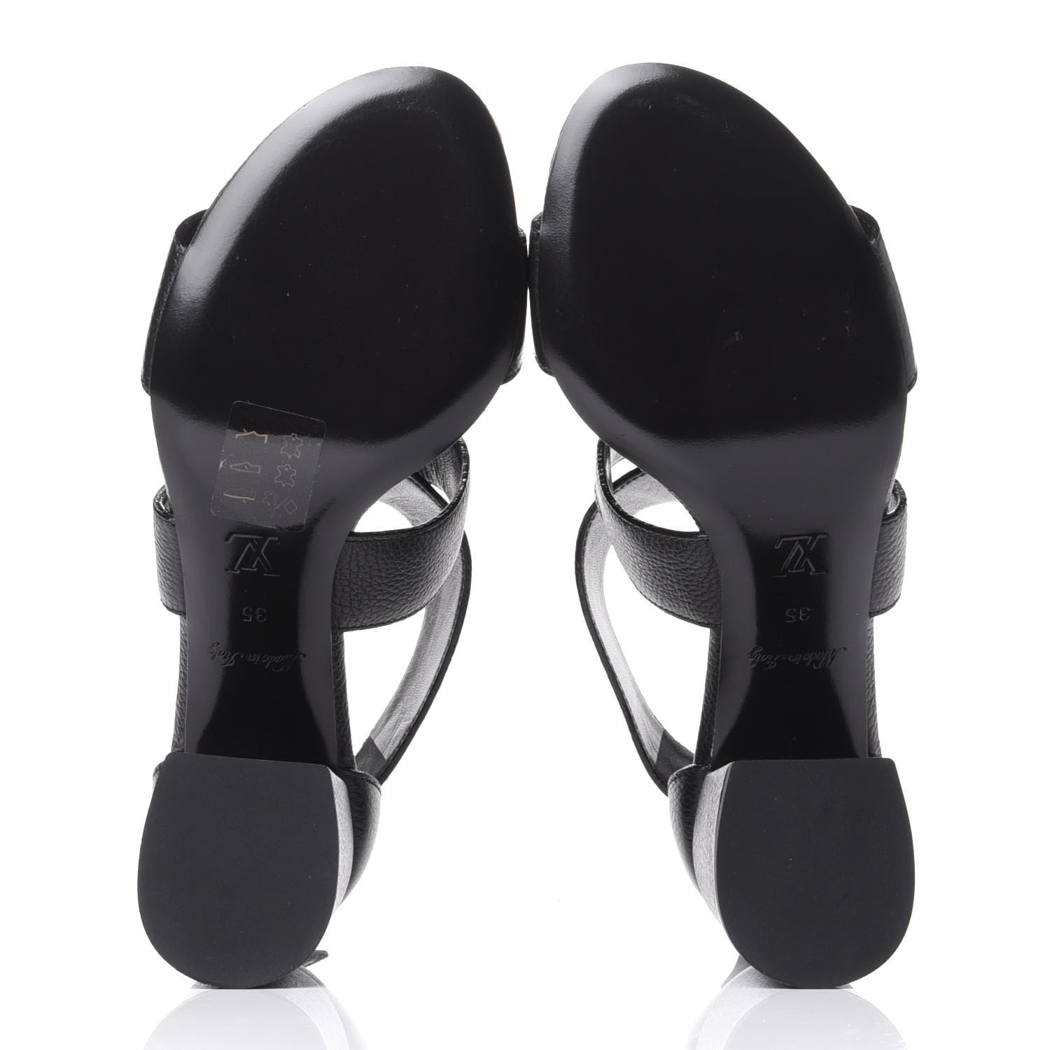 Louis Vuitton Calfskin Horizon Sandals 35 Black 7 of 11