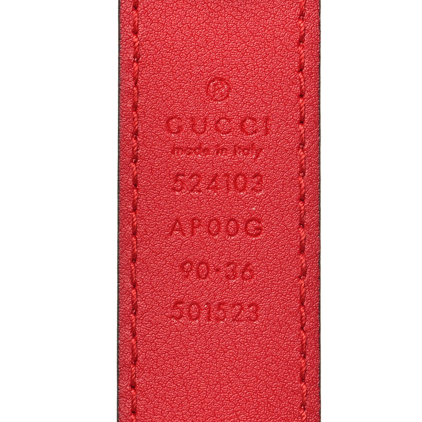 Moon Calfskin Torchon Double G 25mm Belt 90 36 Hibiscus Red