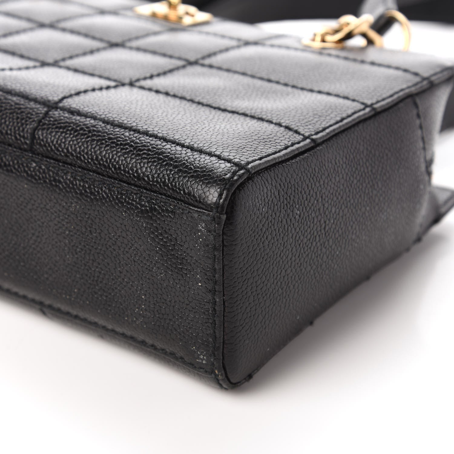 Chanel Caviar Chocolate Bar Quilted Shoulder Bag Black 7 of 10
