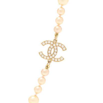 Chanel Pearl Multistrand CC Long Necklace Pearly White 4 of 6