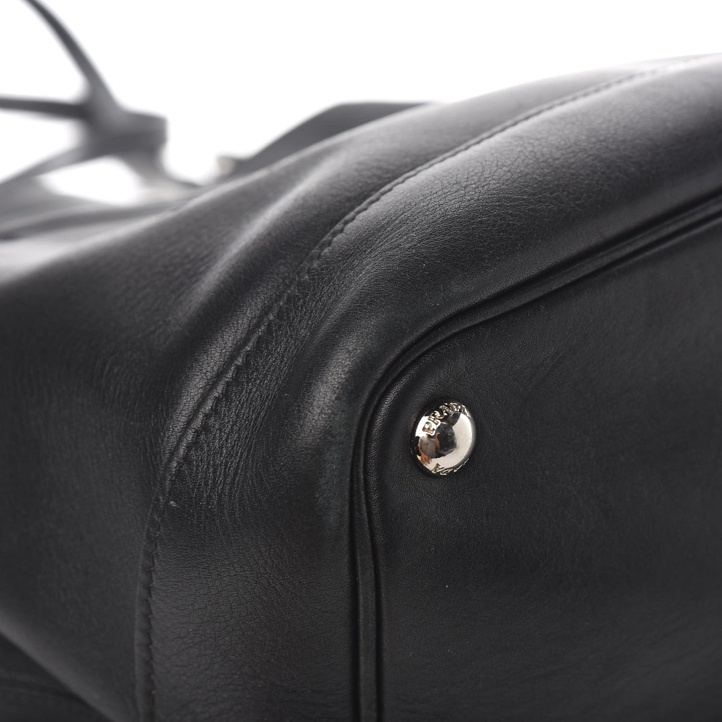 City Calfskin Sport Bucket Bag Black