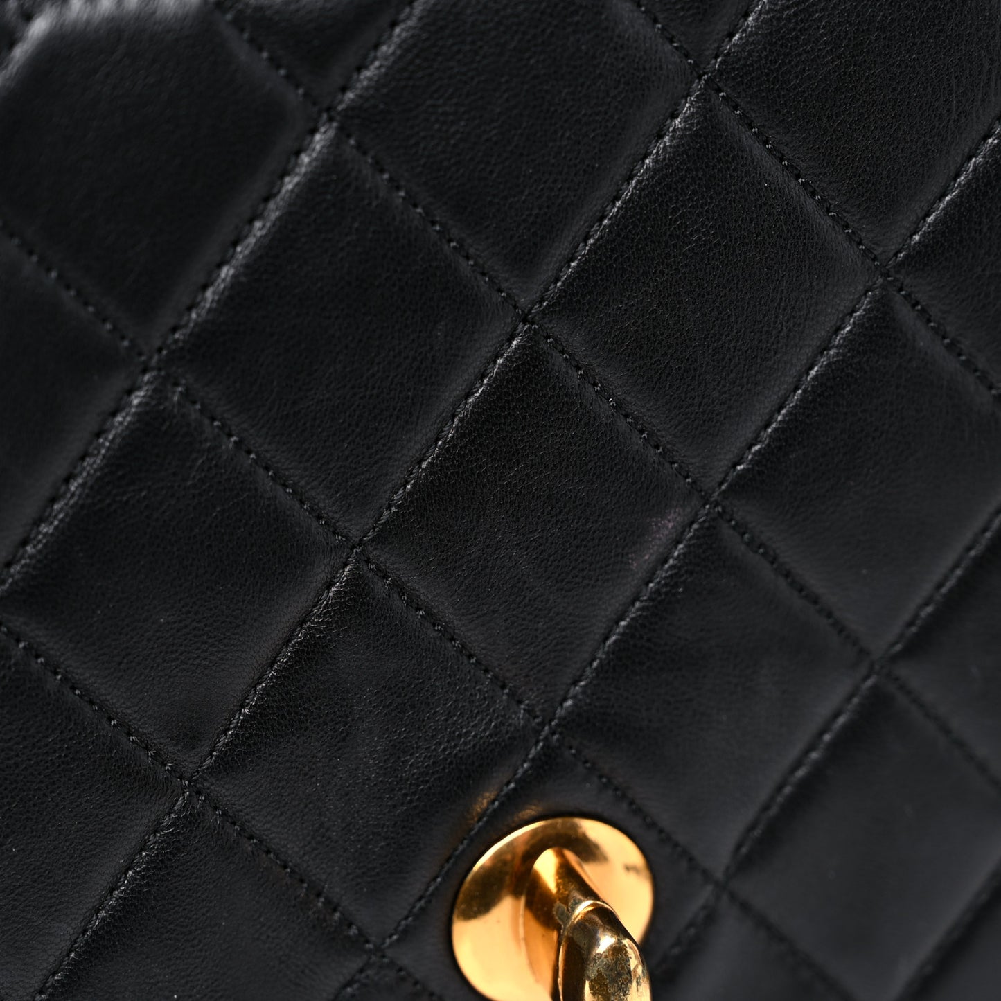 Lambskin Quilted XL Jumbo Single Flap Black