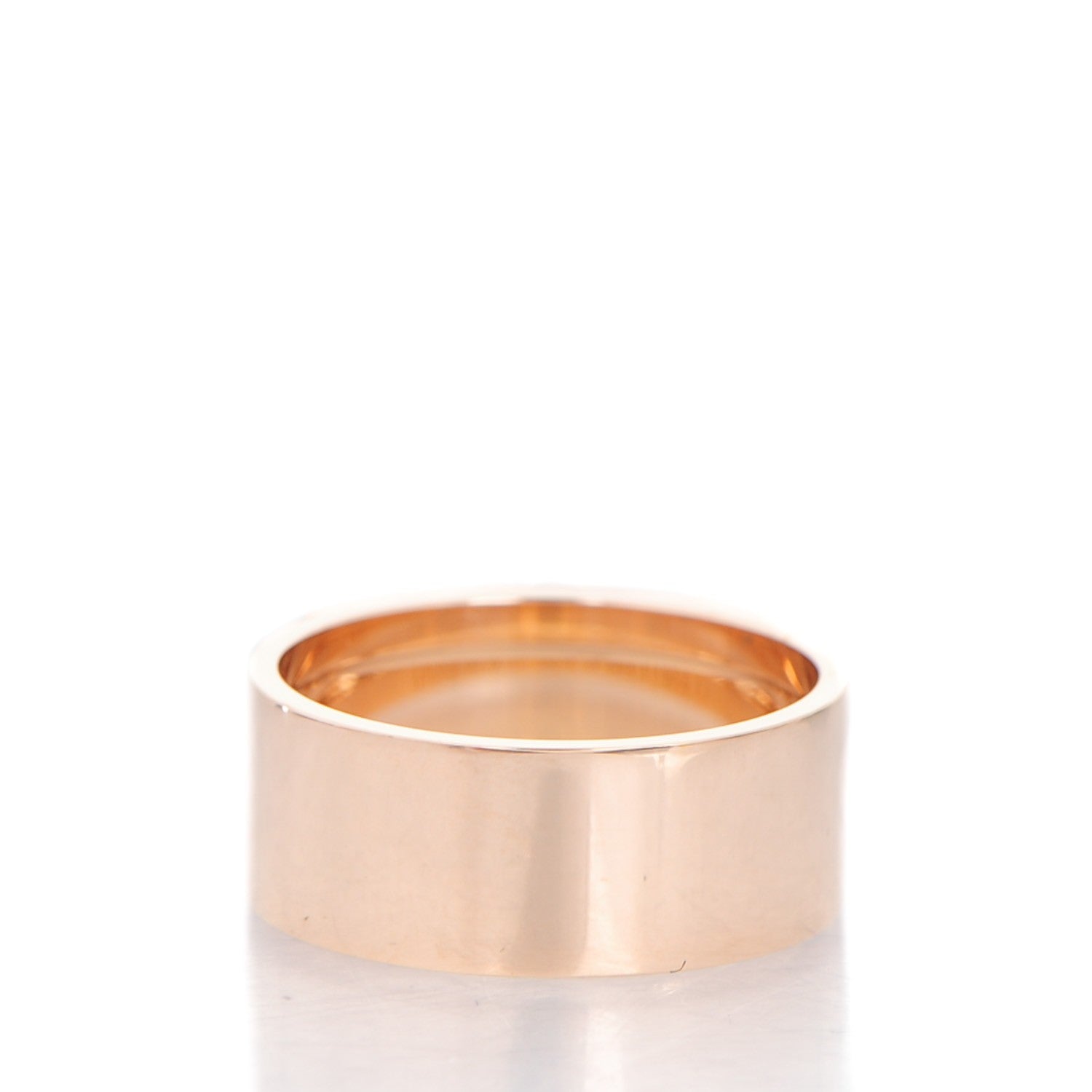 Hermes 18K Rose Gold Diamond GM Kelly Ring 56 7.5 3 of 8