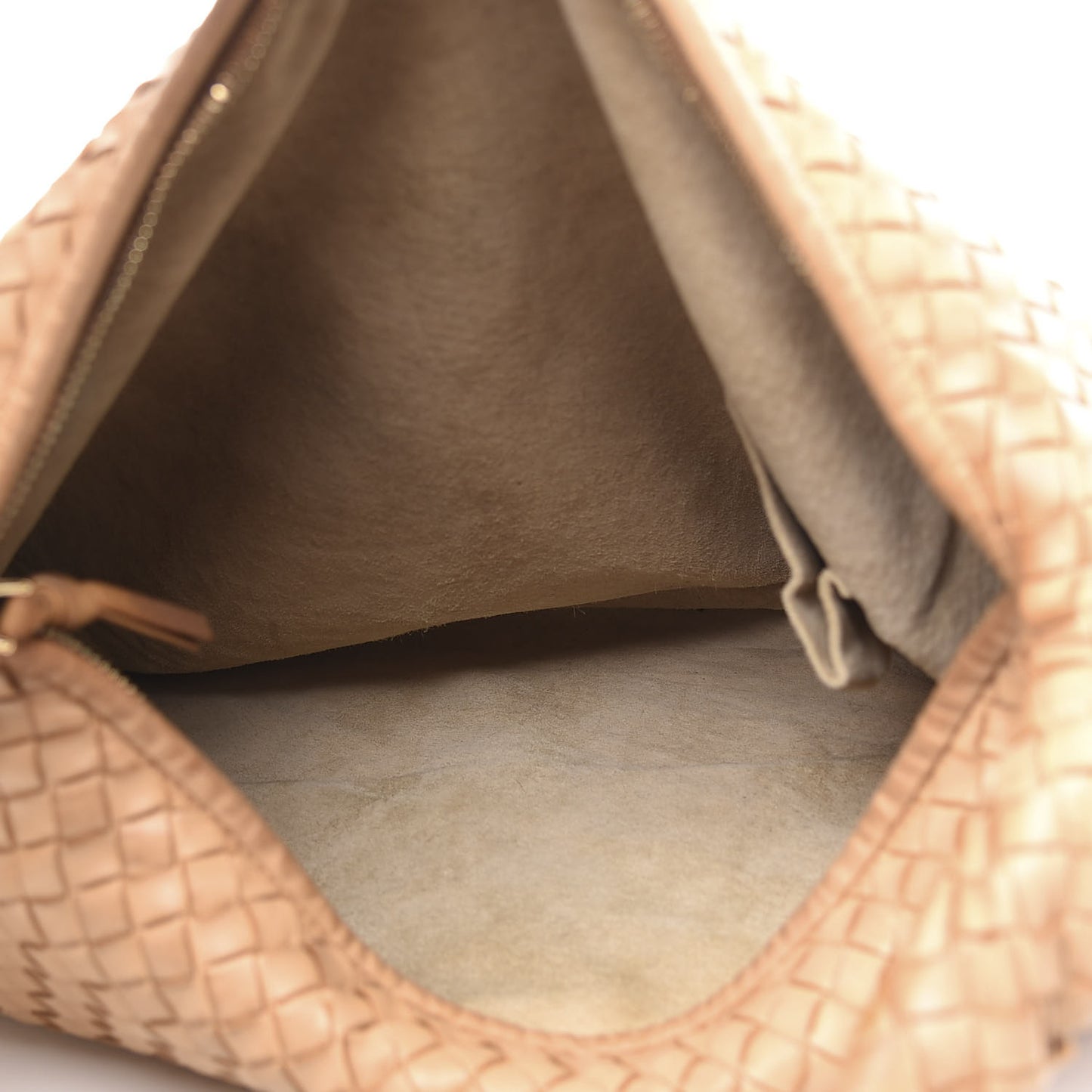 Nappa Intrecciato Large Veneta Hobo Camel