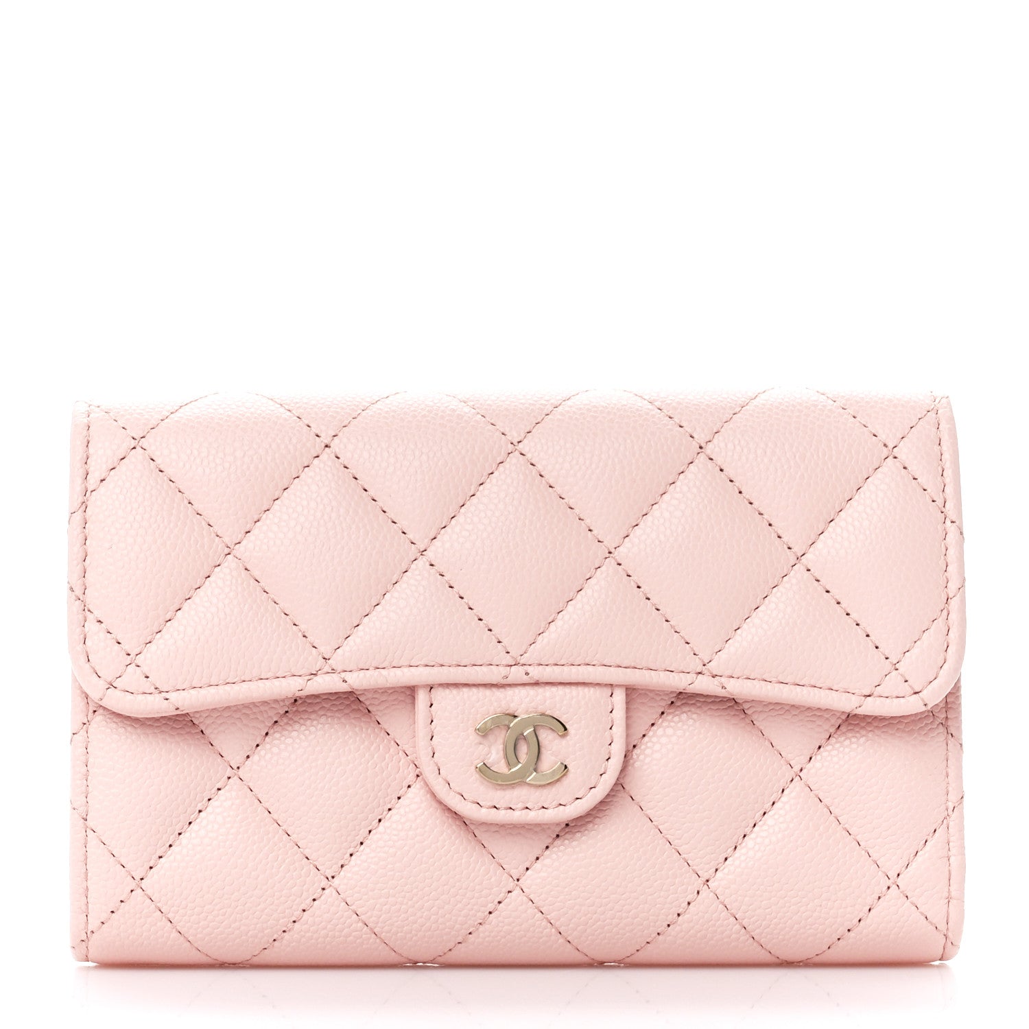 Chanel Caviar Quilted Medium Flap Wallet Light Pink 1 of 14