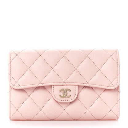 Chanel Caviar Quilted Medium Flap Wallet Light Pink 1 of 14
