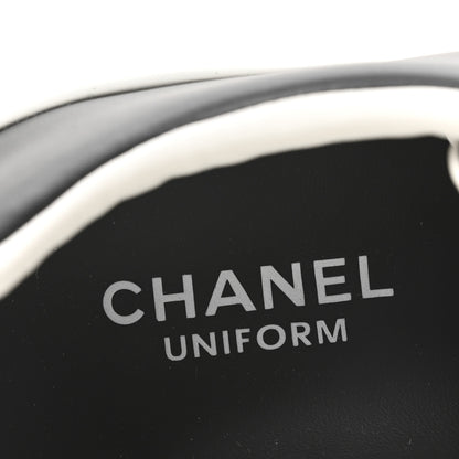 Chanel Calfskin CC Uniform Womens Sneakers 36.5 Black 8 of 9