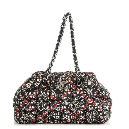 Chanel Nylon Quilted Printed Coco Bowler Black 1 of 13