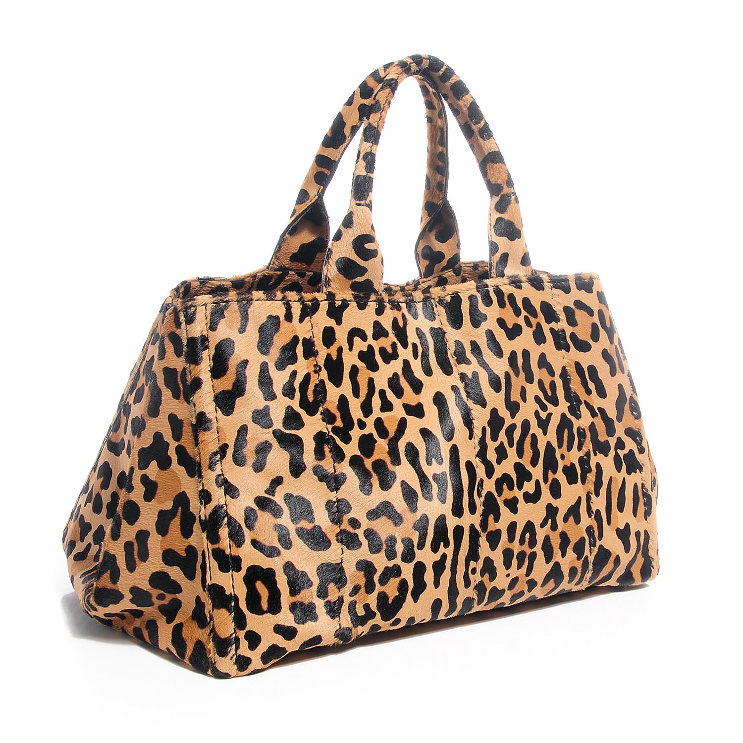 Prada Calf Hair Leopard Print Shopping Tote 3 of 10