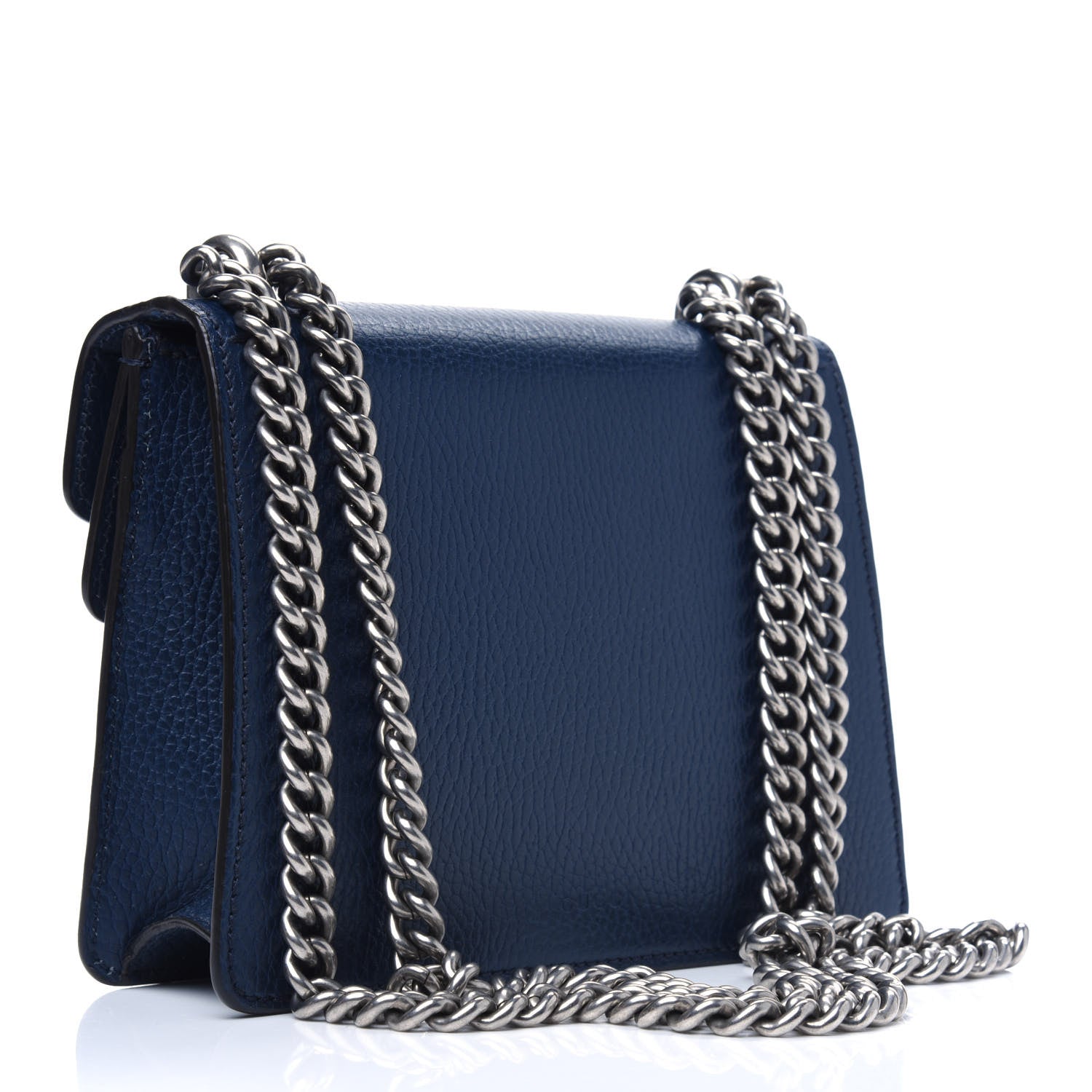 Gucci Dollar Calfskin Crystal Mini Dionysus Shoulder Bag Blue Agata Montana Sapphire 3 of 15