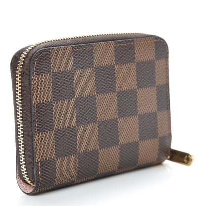 Louis Vuitton Damier Ebene Zippy Coin Purse Rose Ballerine 3 of 5