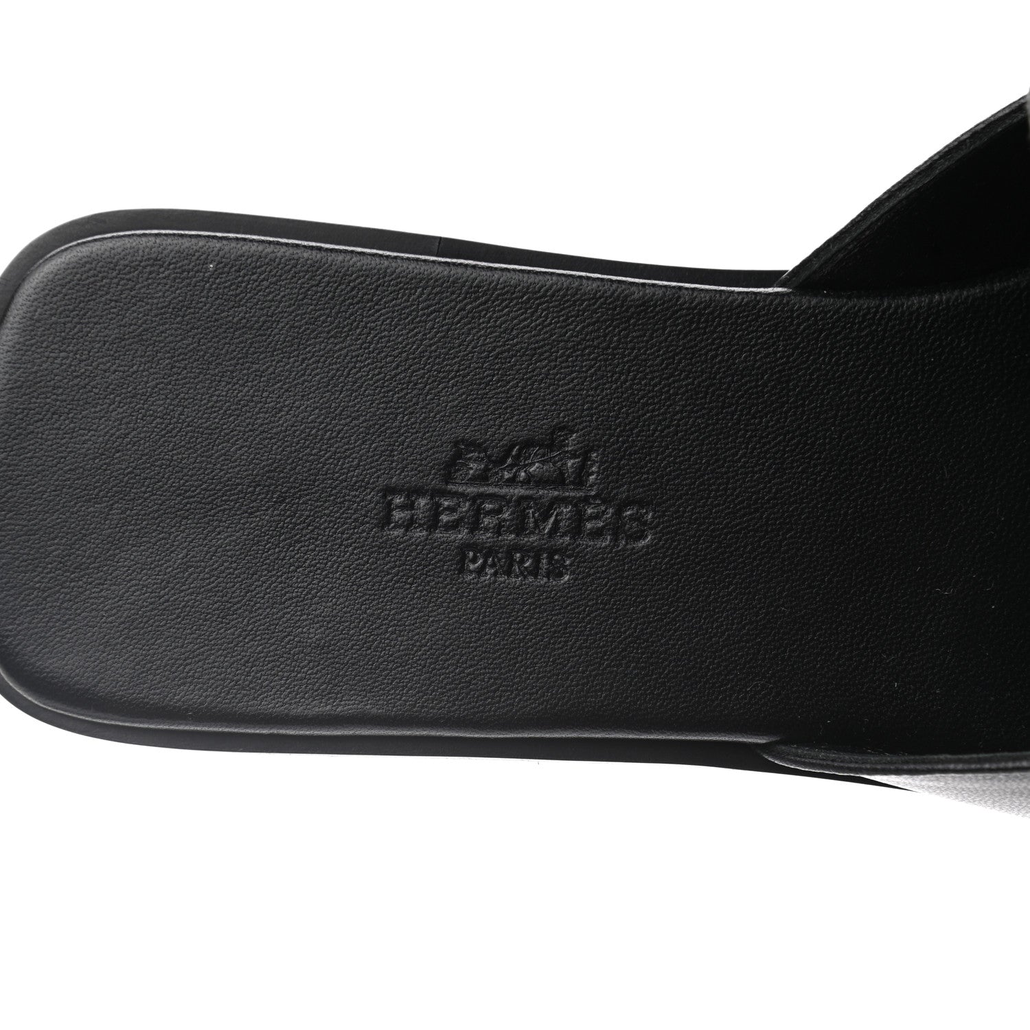 Hermes Goatskin Auteuil Sandals 37 Black 7 of 8