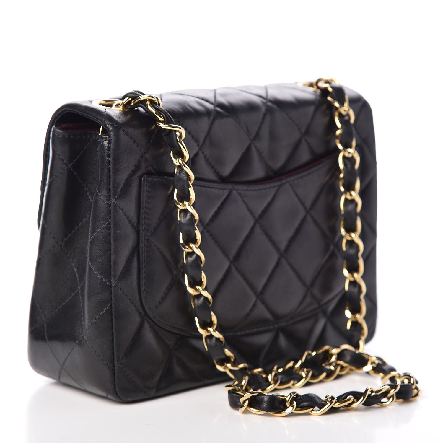 Chanel Lambskin Quilted Mini Square Flap Black 3 of 10