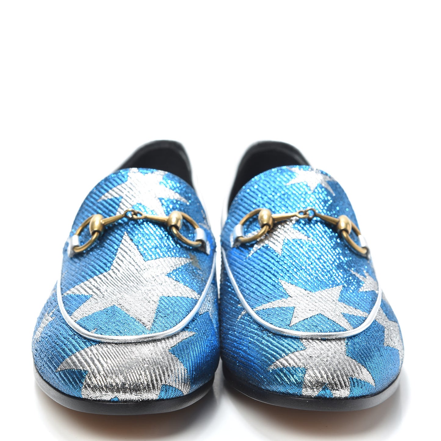 Lurex Calfskin Starry Sky Womens Jordaan Loafers 36 Bluette Silver
