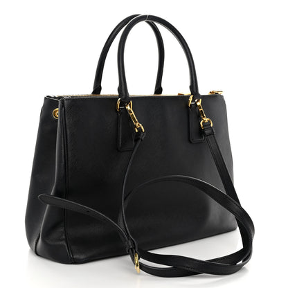 Prada Saffiano Medium Galleria Double Zip Tote Black 3 of 10
