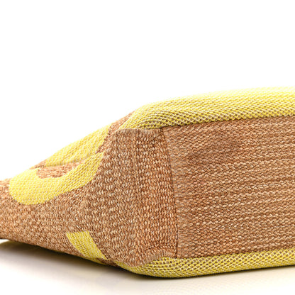 Chanel Mixed Fibers Large Shopping Bag Yellow Brown 13 of 15
