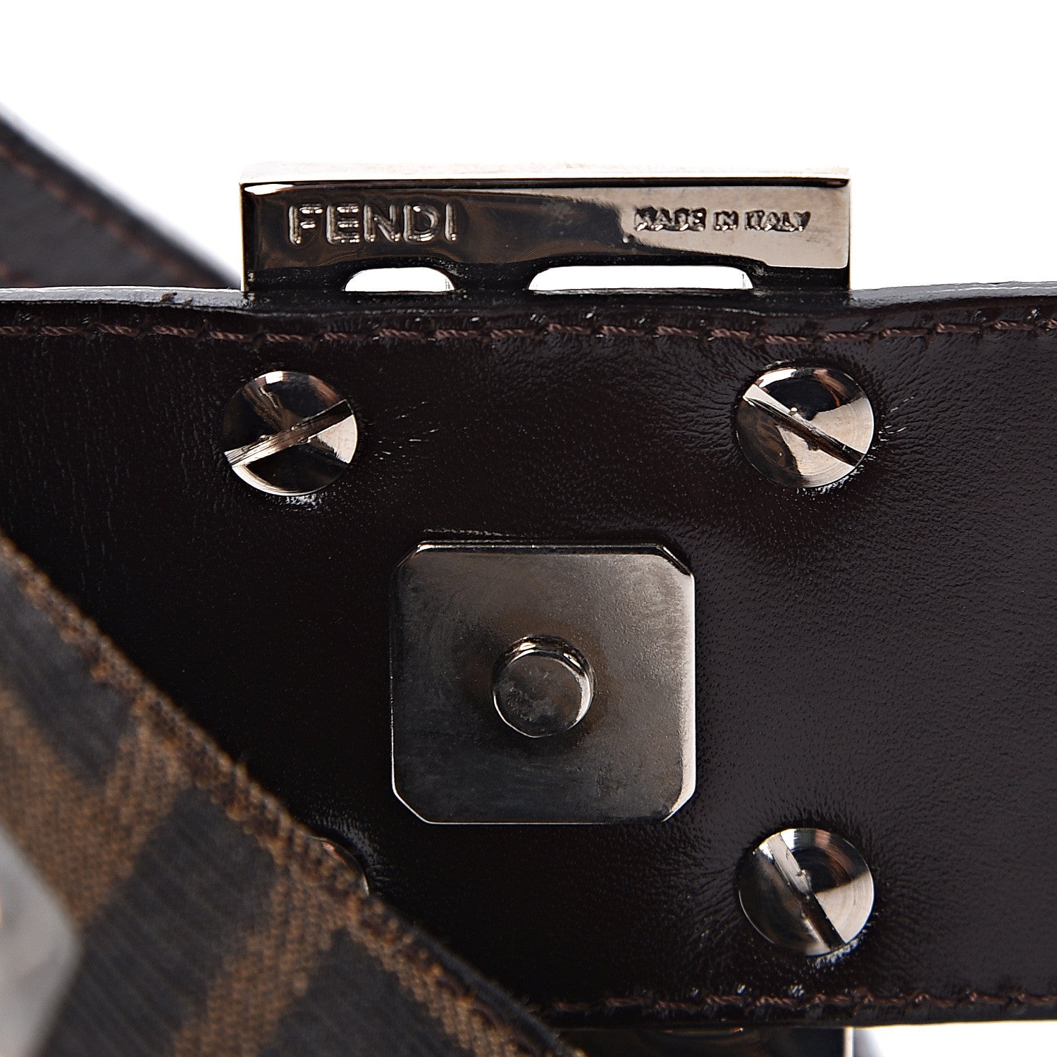 Fendi Zucca Mini Half Moon Baguette Tobacco 8 of 11