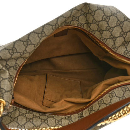 Gucci GG Supreme Monogram Large Linea A Hobo Light Brown 5 of 10