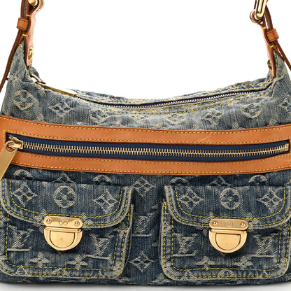 Louis Vuitton Monogram Denim Baggy PM Blue 8 of 12