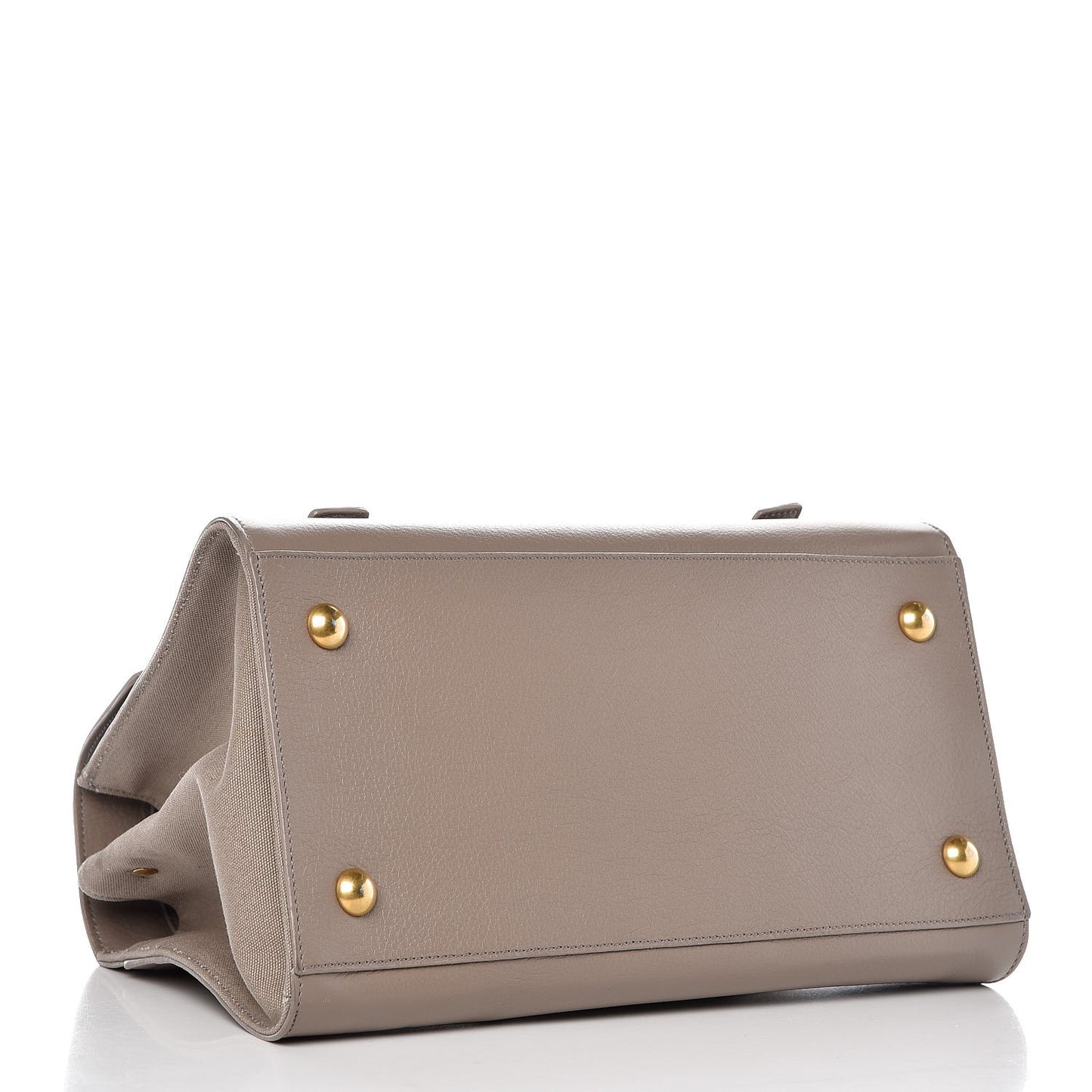 Calfskin Canvas Small Muse Two Gray