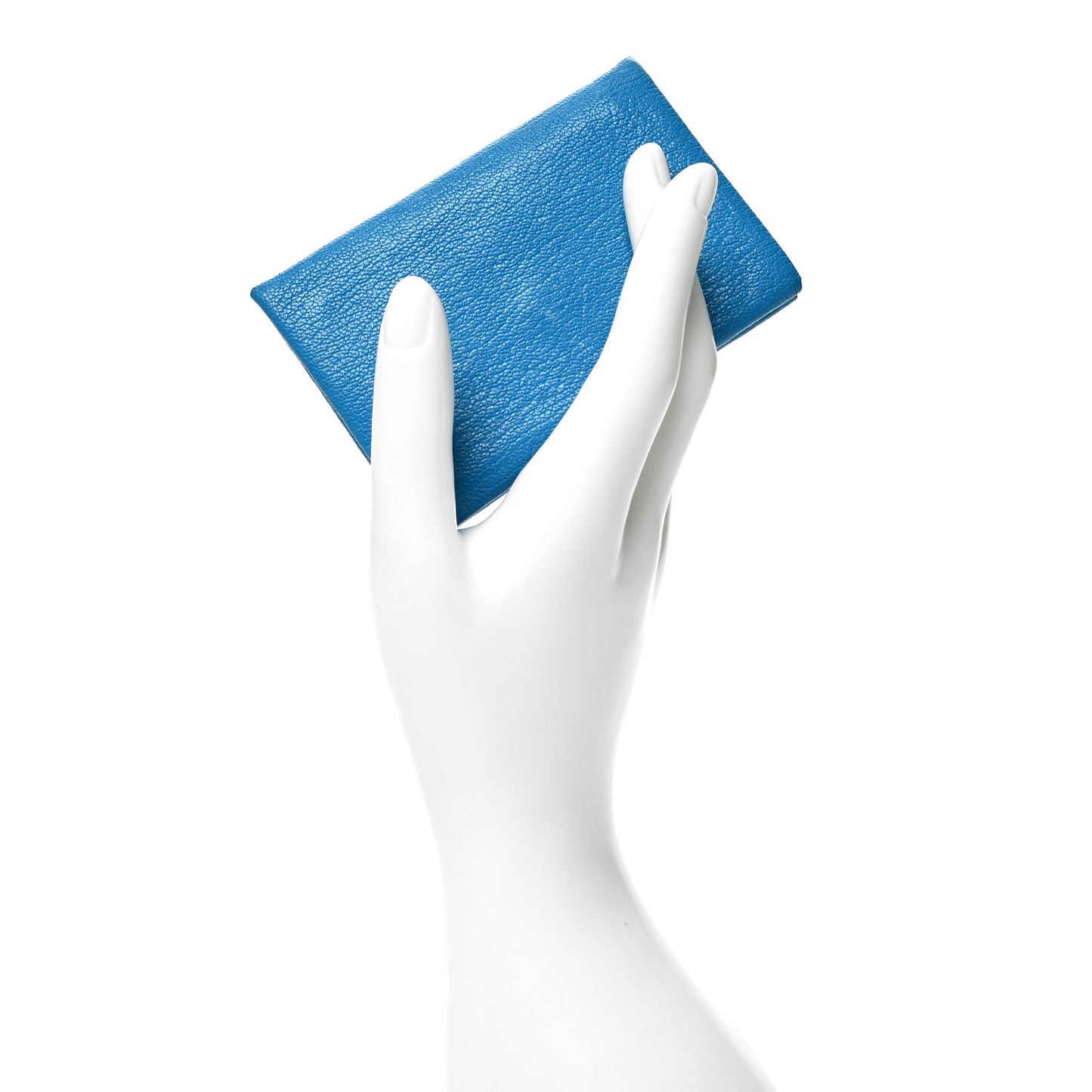 Chevre Mysore Verso Calvi Card Case Bleu Frida Cuivre