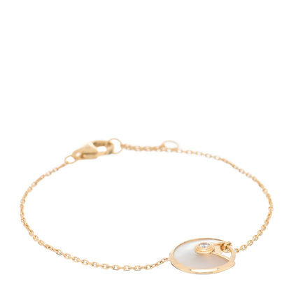 Cartier 18K Yellow Gold Diamond Mother of Pearl Amulette de Cartier Bracelet 1 of 4