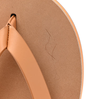 Hermes Calfskin Summer Thong Sandals 35 Naturel 9 of 11
