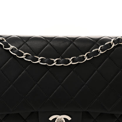 Chanel Lambskin Quilted Medium Double Flap Black 8 of 13