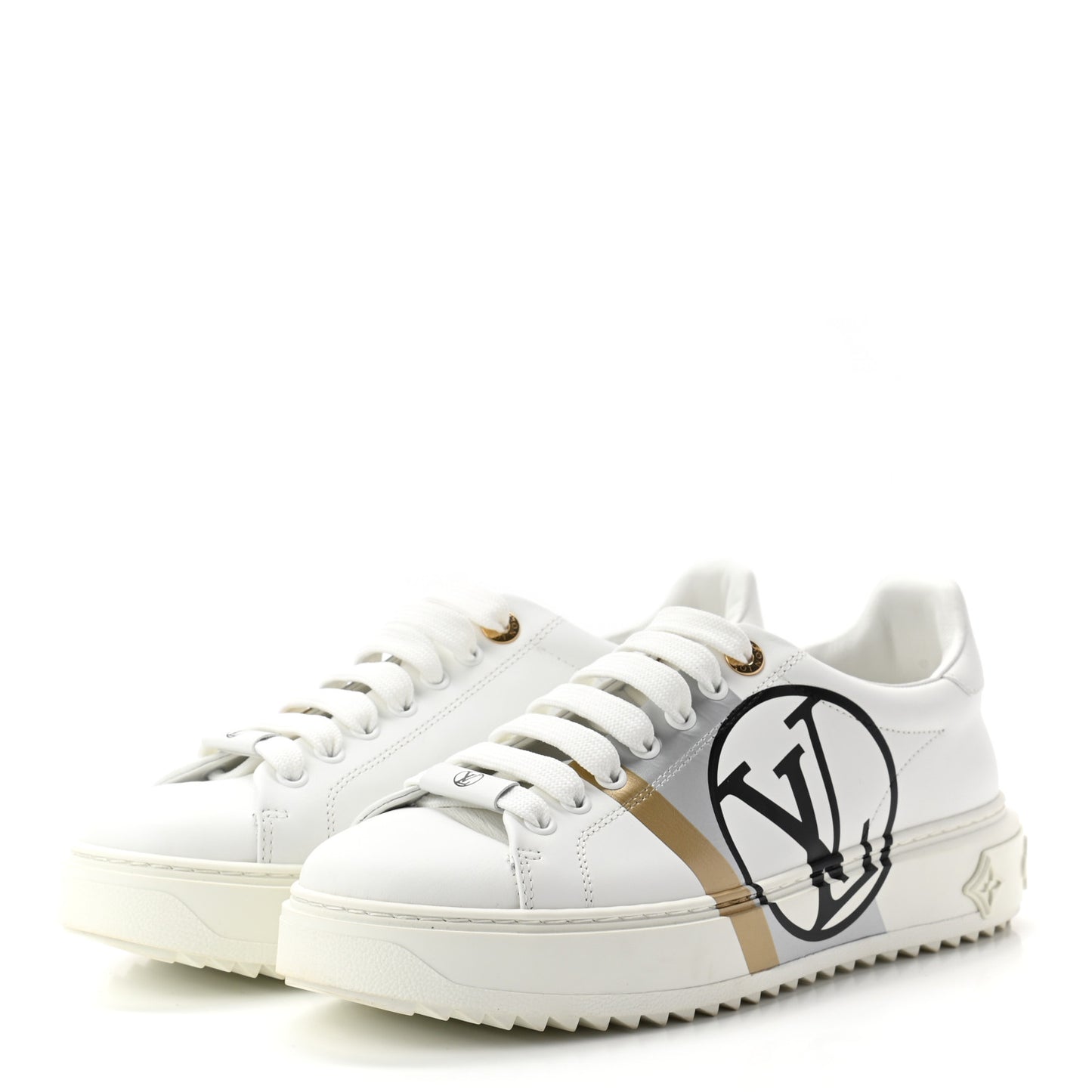 Calfskin Time Out Sneakers 39 White