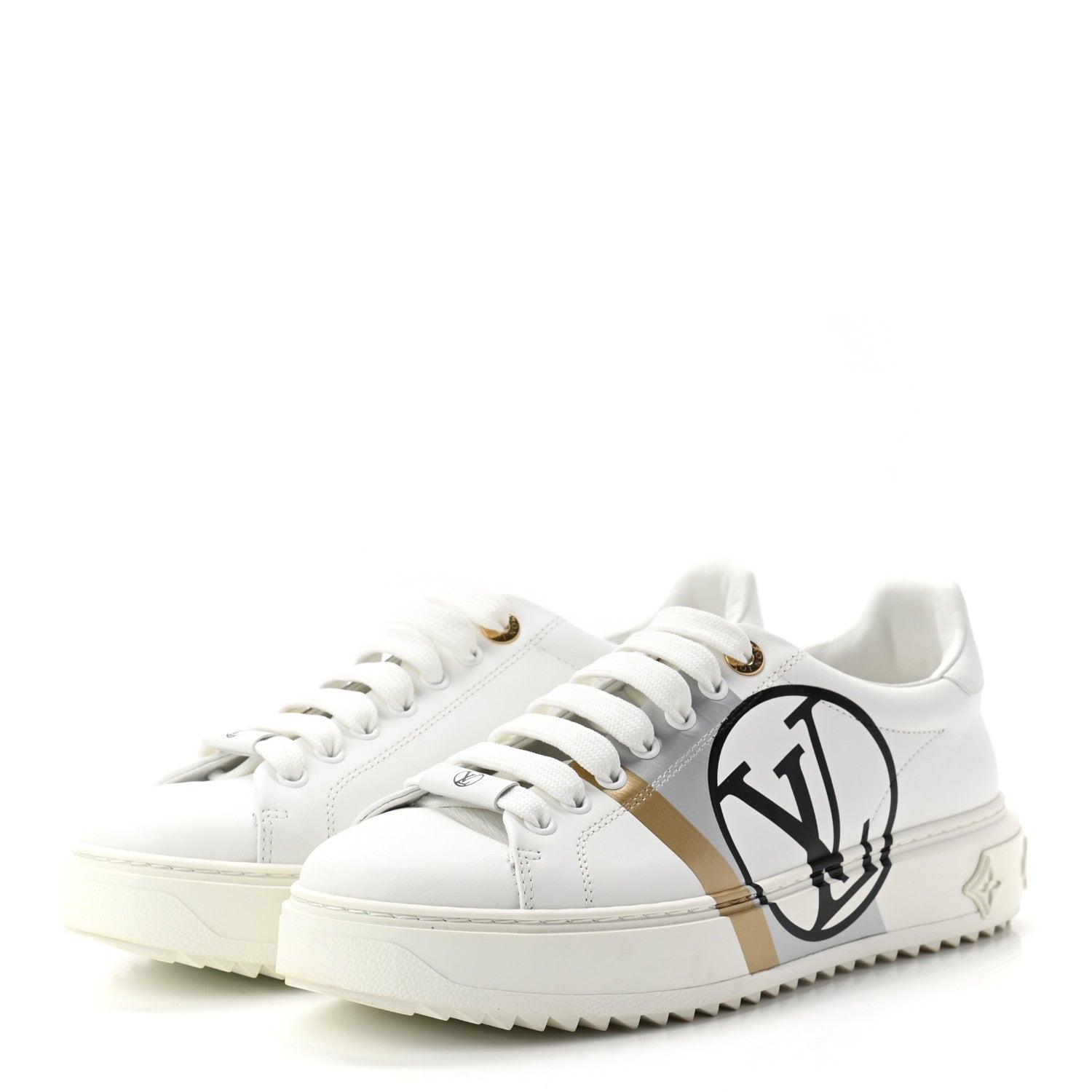 Louis Vuitton Calfskin Time Out Sneakers 39 White 3 of 8