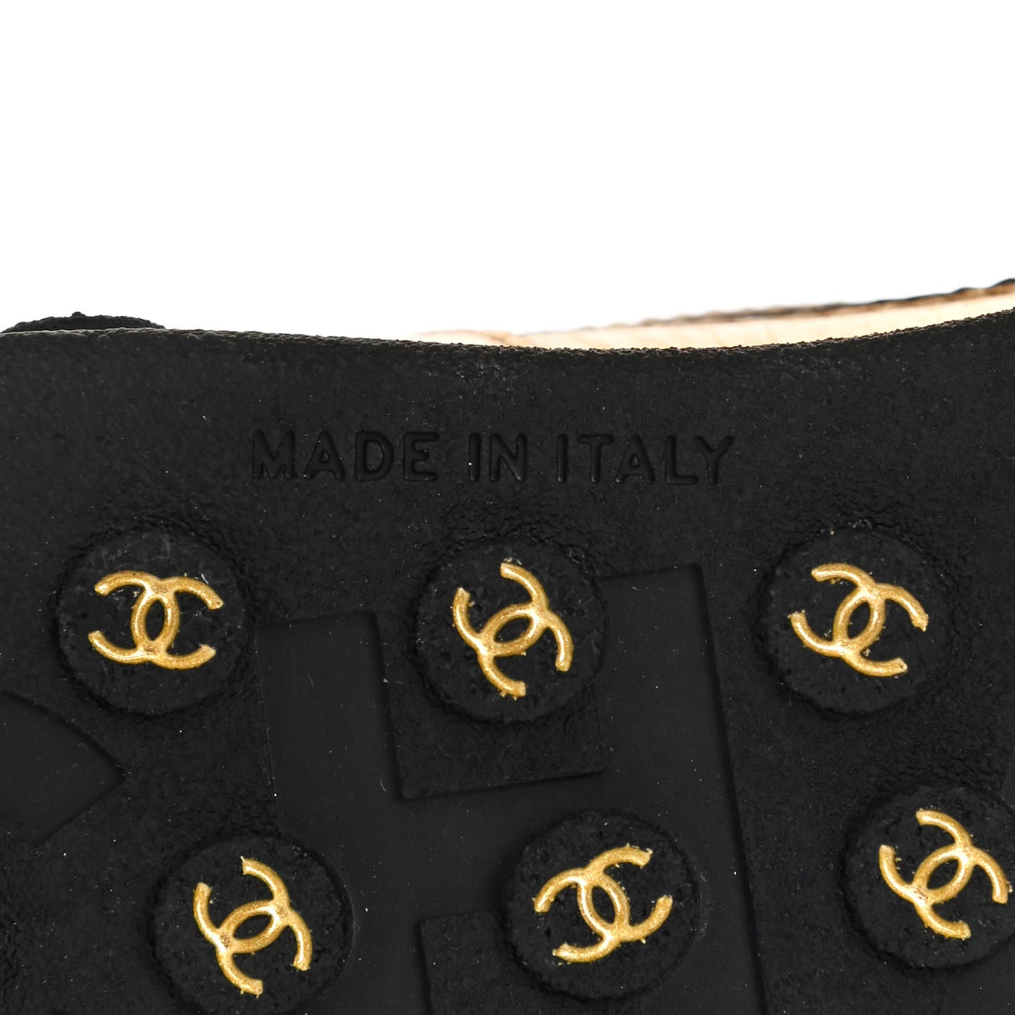 Metallic Lambskin Satin Finish CC Womens Sneakers 39.5 Gold