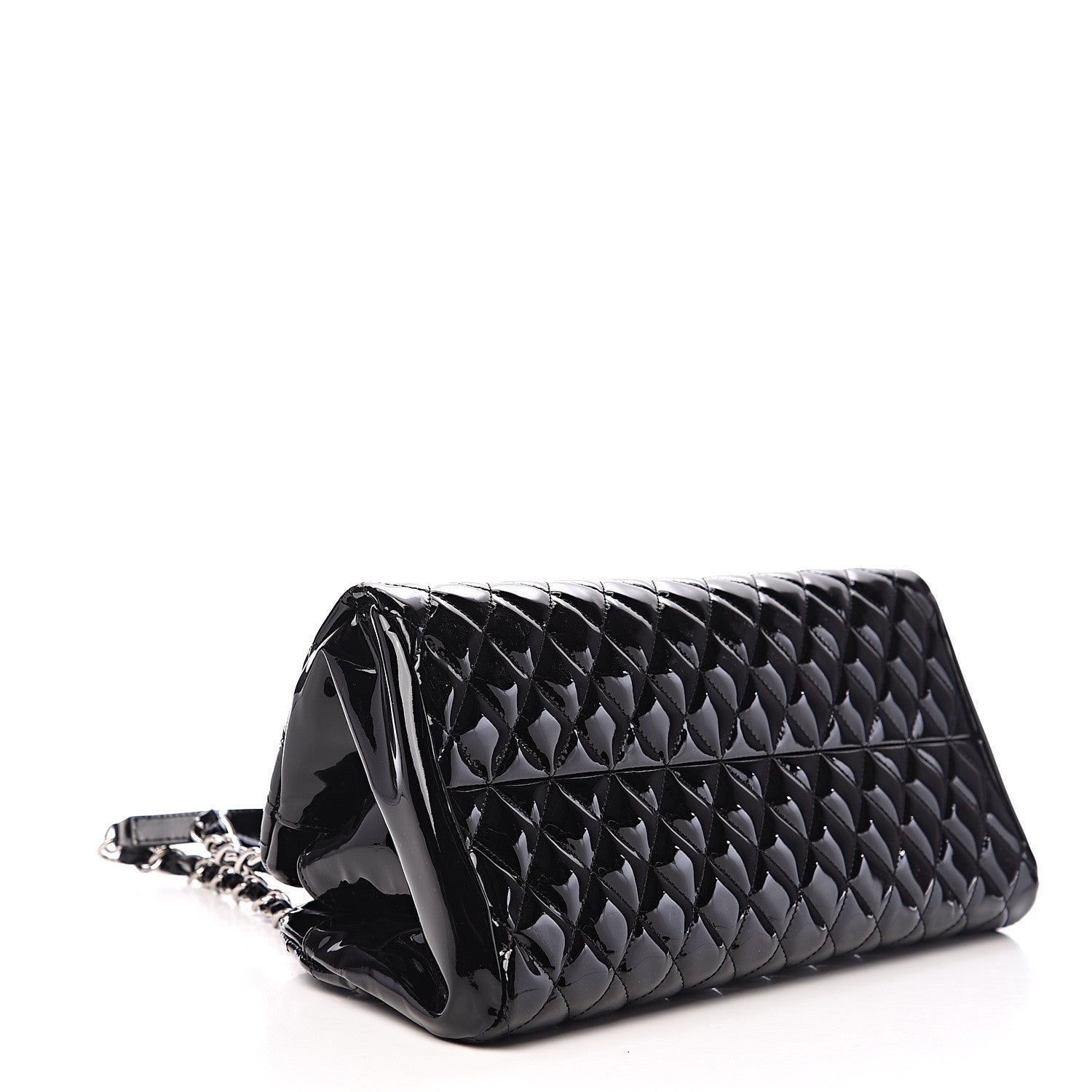 Chanel Patent Quilted Medium Just Mademoiselle Black 3 of 9