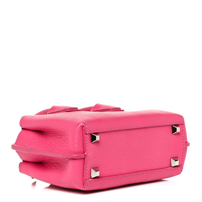 MCM Grained Calfskin X-Mini Milla Tote Beetroot Pink 4 of 16