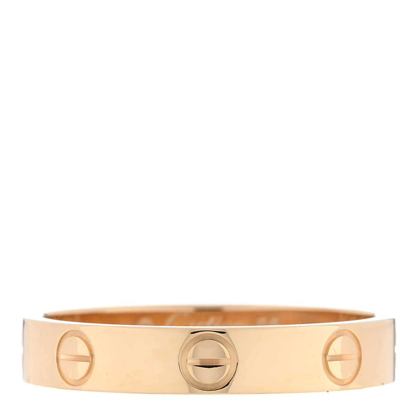 18K Yellow Gold 3.5mm LOVE Wedding Band Ring 55 7.25