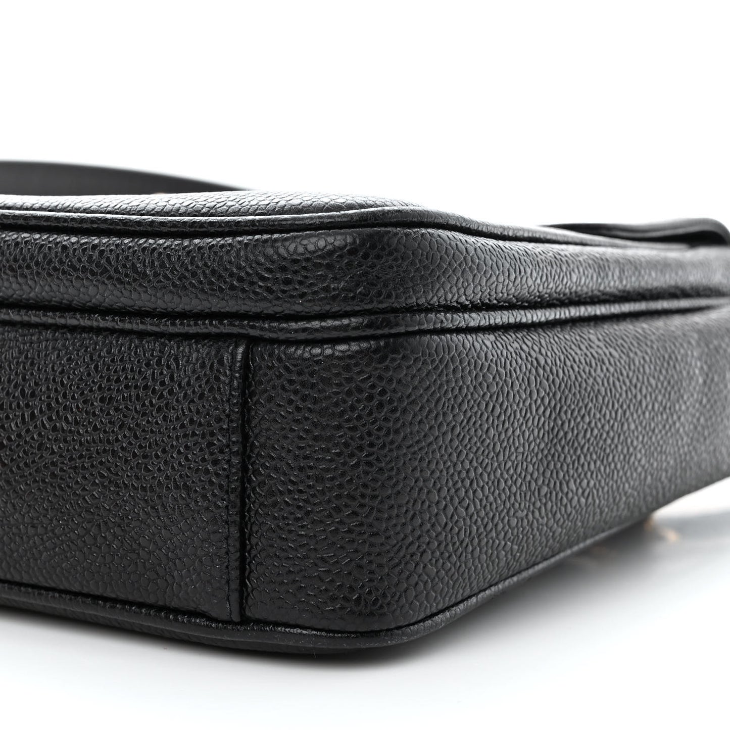 Caviar Flap Shoulder Bag Black