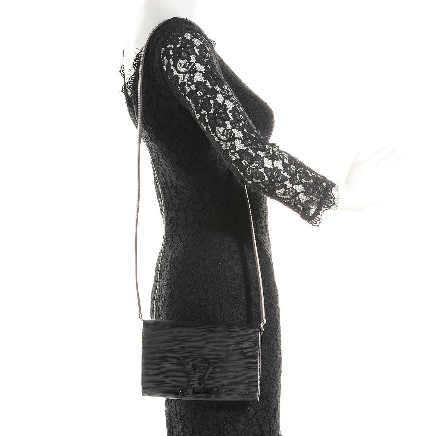Louis Vuitton Epi Louise Strap PM Black 2 of 8