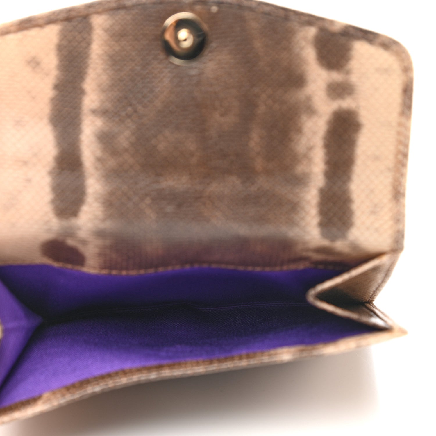 Bulgari Karung Calfskin Serpenti Forever Compact Wallet Brown 5 of 11