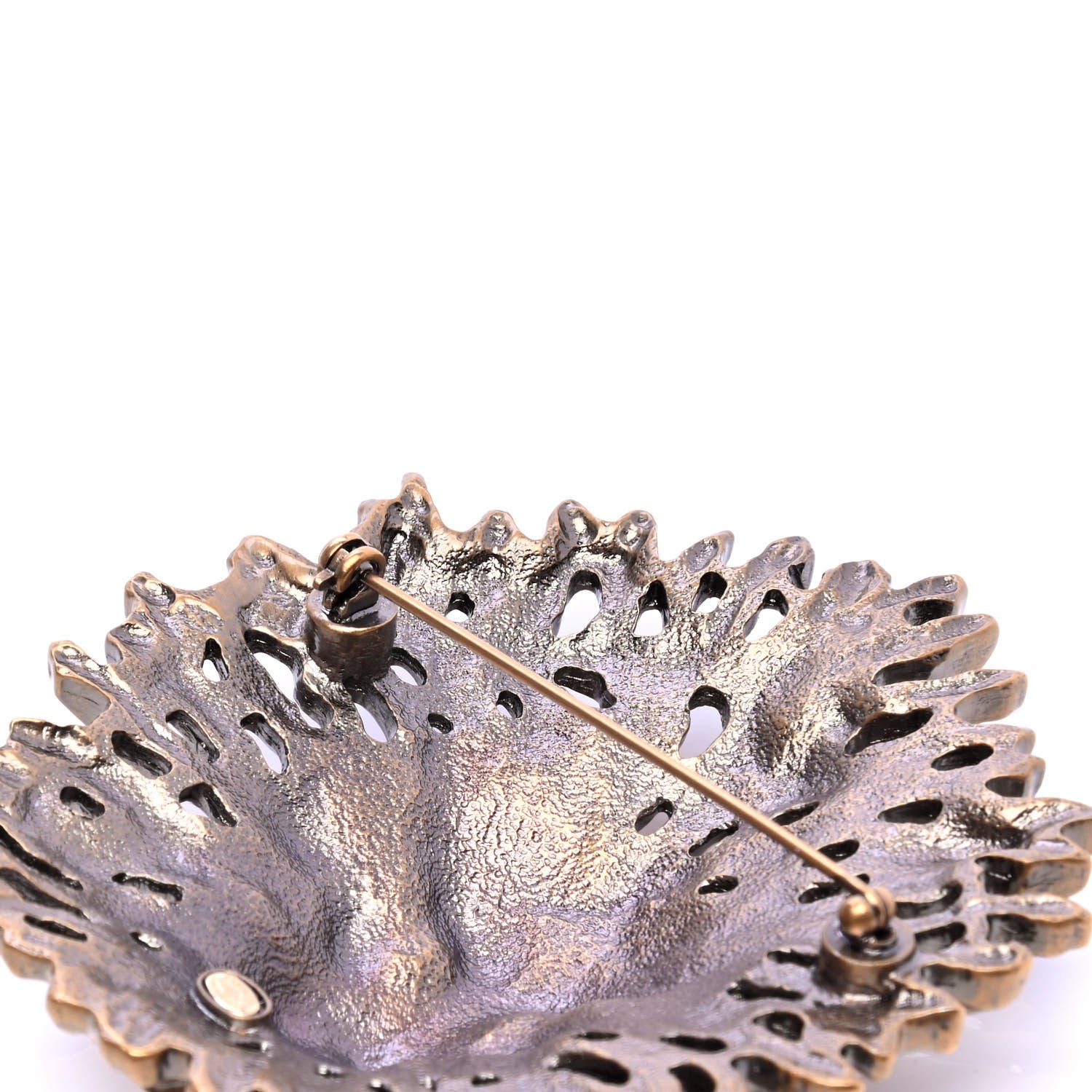 Chanel CC Lion Brooch Gold 2 of 4