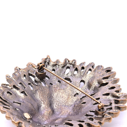 Chanel CC Lion Brooch Gold 2 of 4