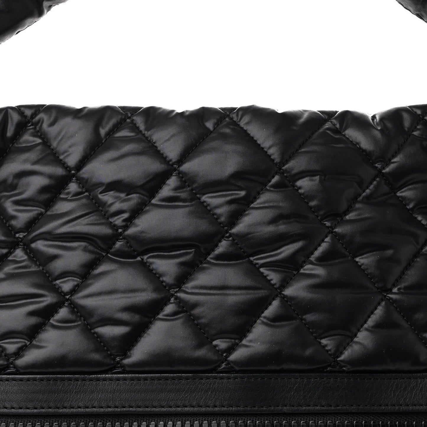 Nylon Quilted Coco Cocoon Hobo Black