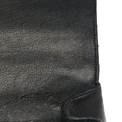Saint Laurent Sheepskin Matelasse Chevron Monogram Medium College Bag Black 11 of 20