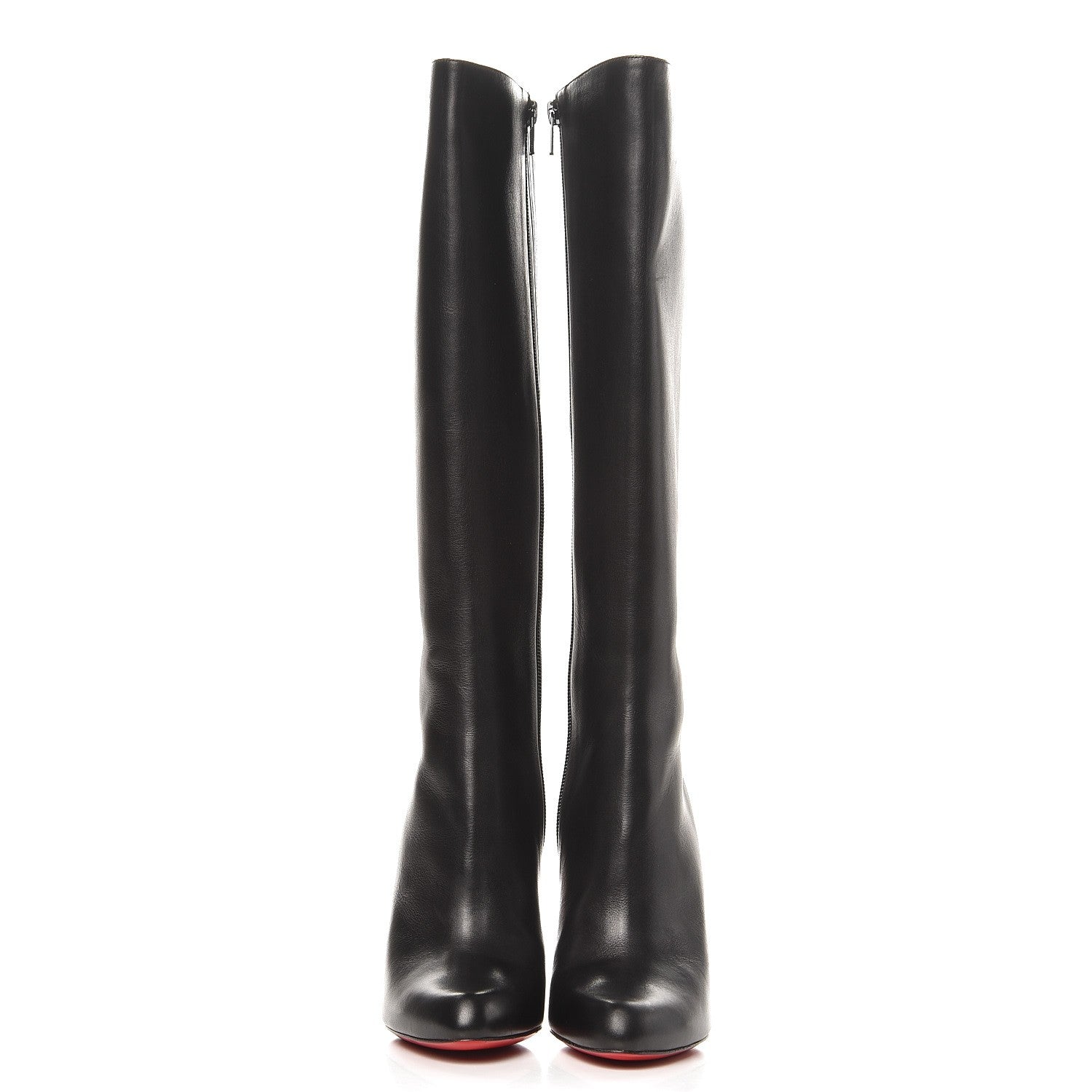 Christian Louboutin Calfskin Bourge 100 Tall Boots 37 Black 2 of 10