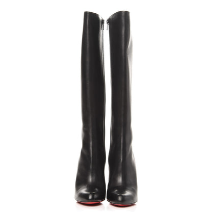 Christian Louboutin Calfskin Bourge 100 Tall Boots 37 Black 2 of 10