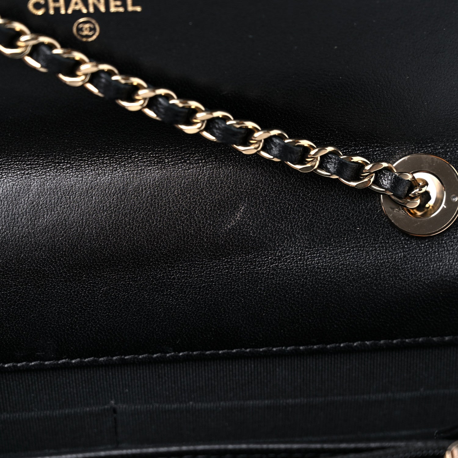 Chanel Lambskin Quilted Trendy CC Wallet On Chain WOC Black 14 of 15