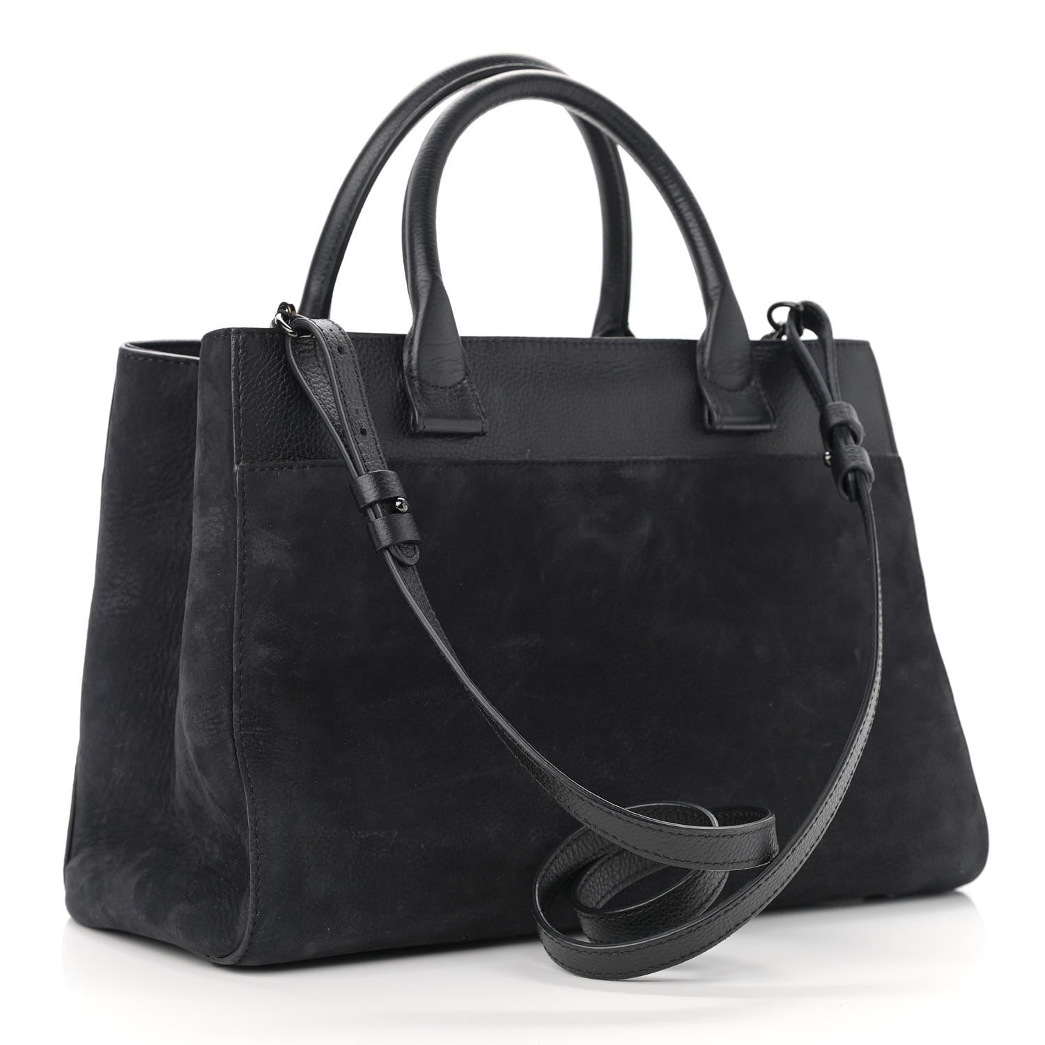 Chanel Grained Calfskin Suede Small Neo Executive Shopper Tote Black 4 of 15