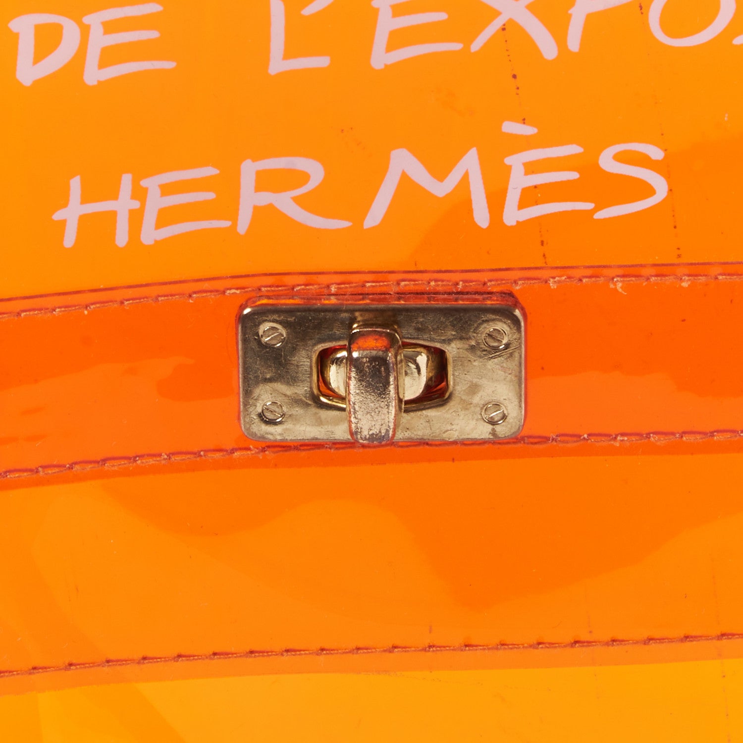 Hermes Vinyl Souvenir De L'Exposition Kelly Orange 7 of 8