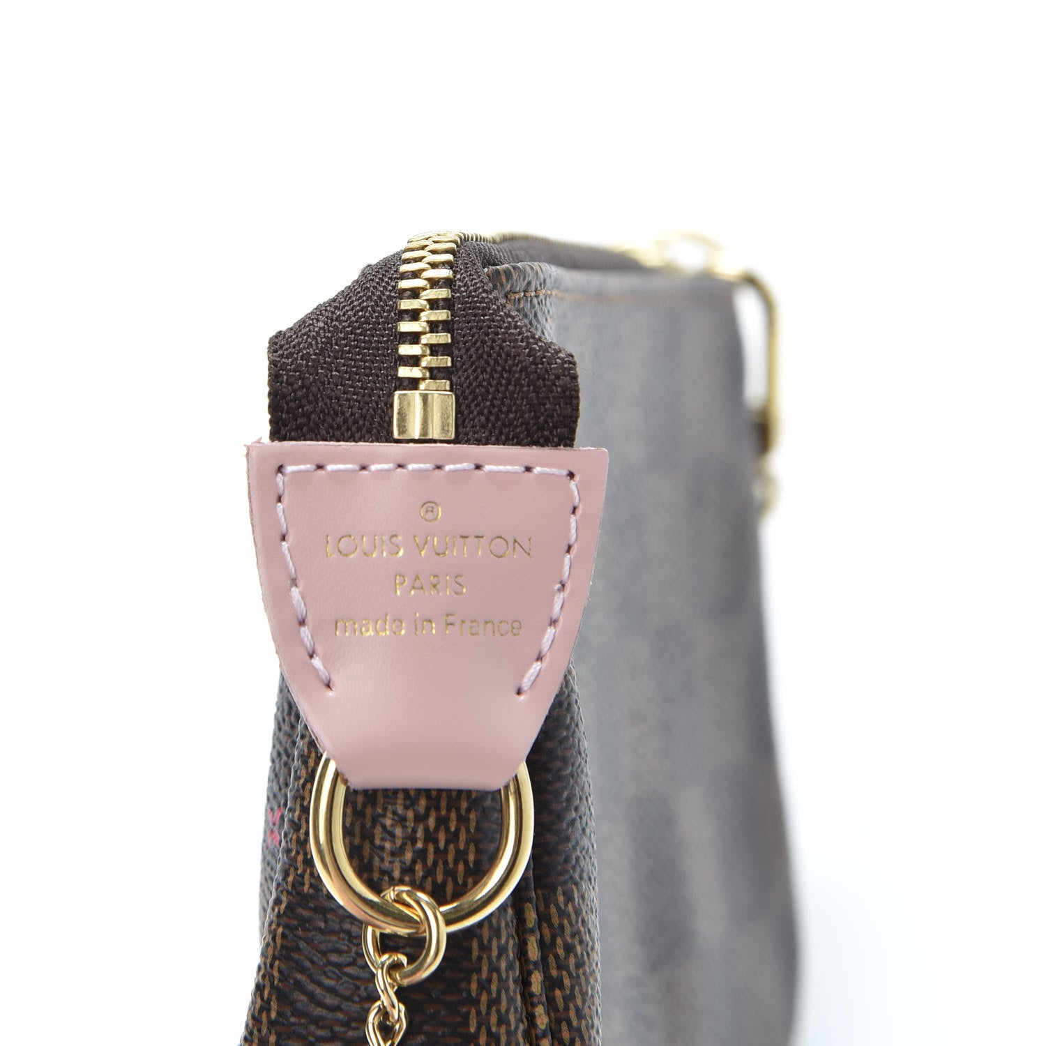 Louis Vuitton Damier Ebene 2020 Christmas Animation Big Wheel Mini Pochette Accessories Rose Ballerine 7 of 9